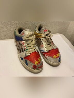 Nike Multicolor Patchwork Low-Top Sneakers